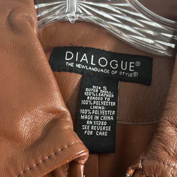 Dialogue  Rich Brown Leather Jacket - Picture 2 of 6